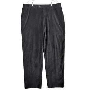 Sean John Men's Dress Pants Size 40x32 Black Flat Front Slash Pocket Cotton